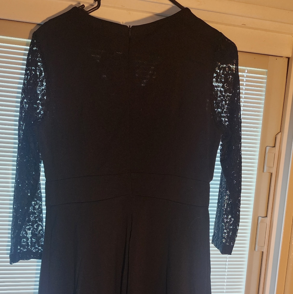 Chic Black Lace Long Sleeve Dress